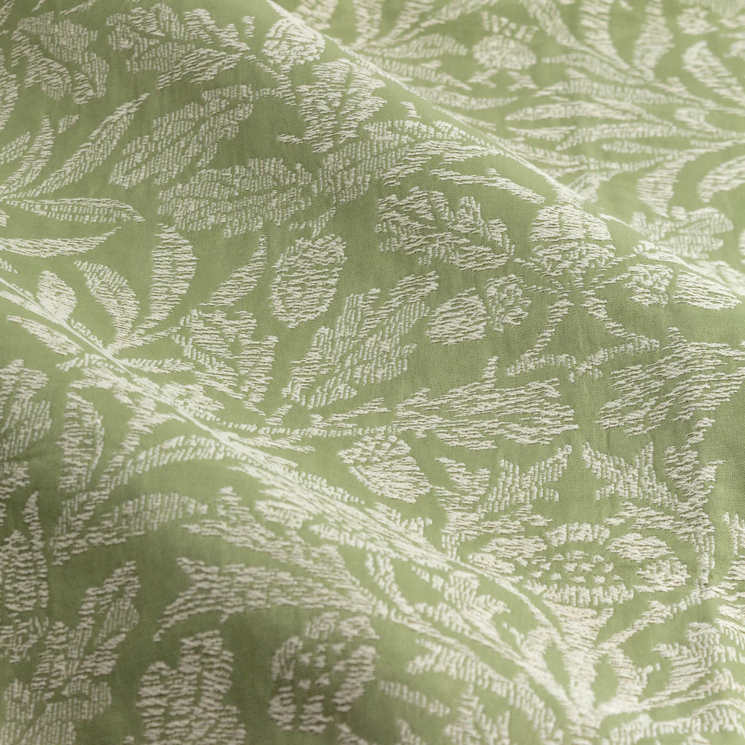 Tende a pieghe a matita in jacquard opaco Acorn Tonal - Salvia
