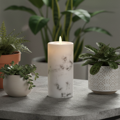 Candela LED di lusso in vera cera