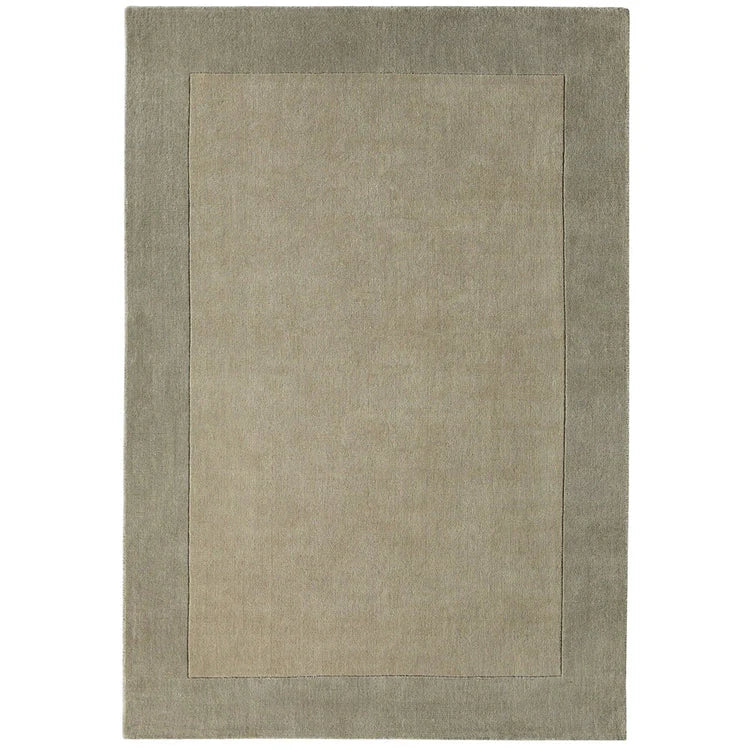 Tappeto Origins Borders 100% pura lana color tortora