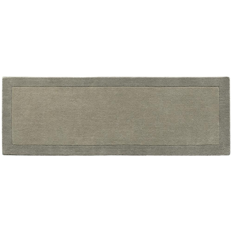 Tappeto Origins Borders 100% pura lana color tortora