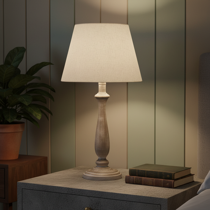 Lampada industriale moderna in rame con base in pietra