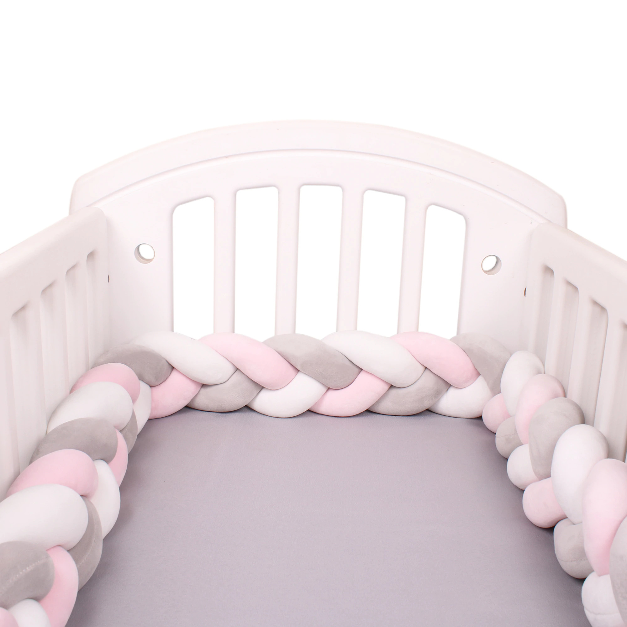 Baby Cot Bumper Knotted Braided Cot Bumper Cot Bed Crib