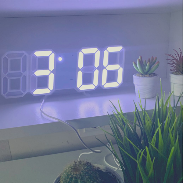 LED Digital Alarm Clock - Multi-Coloured - 24 Hour Digital Clock