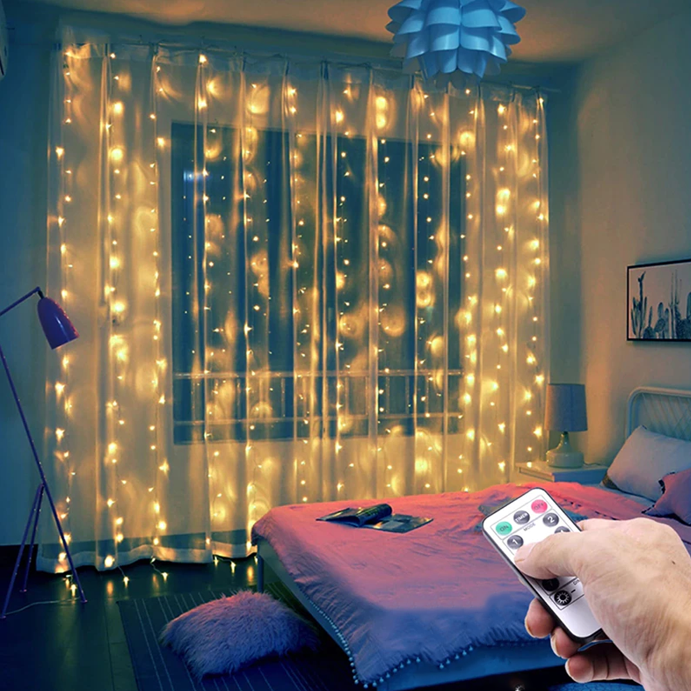 LED Curtain Fairy Lights - Bedroom Curtain Lights - String Lights