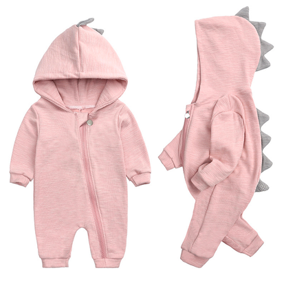 Hooded Dinosaur Baby Onesie