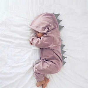 Hooded Dinosaur Baby Onesie