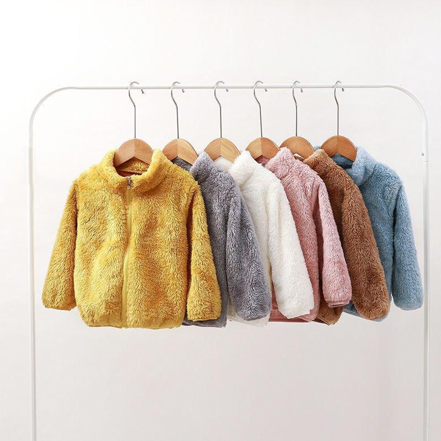 Girls fluffy 2025 fleece jacket