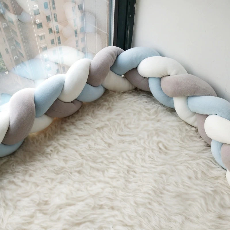Baby Cot Bumper Knotted Braided Cot Bumper Cot Bed Crib