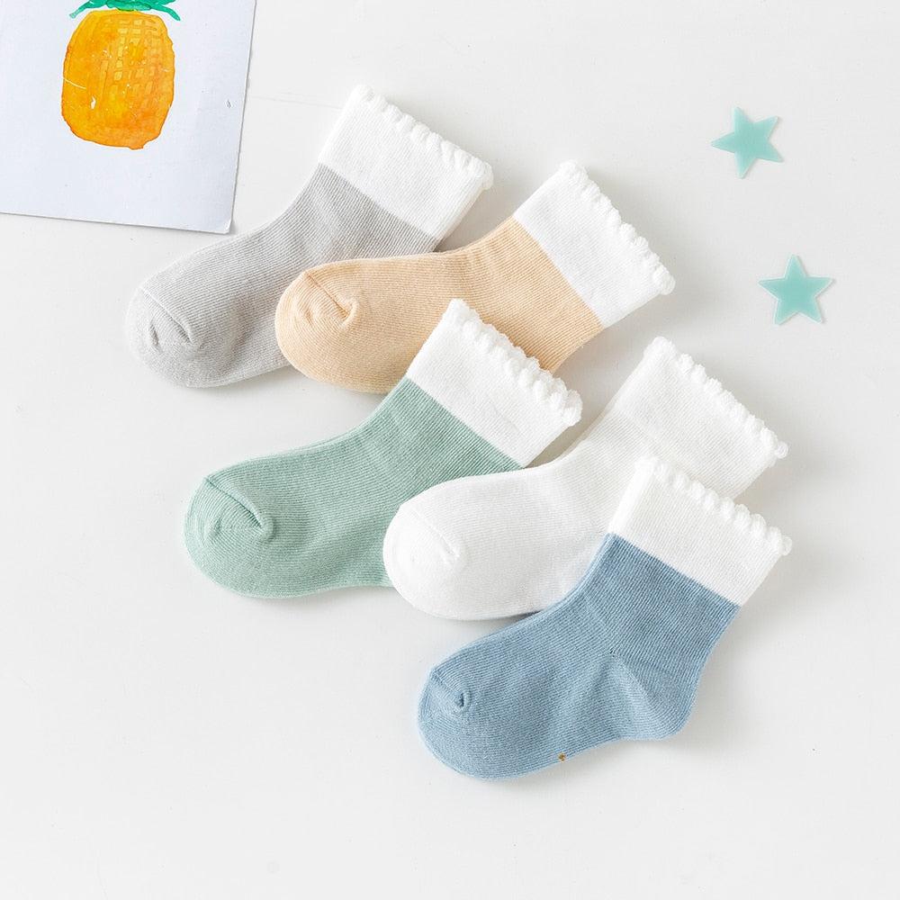 Katoenen sokken - Kleurvariatie 5 stuks