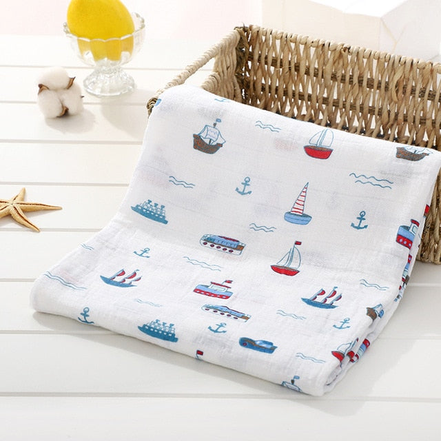 Boats Swaddle Blanket