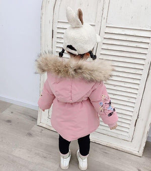 Girls Winter Coat With Fur Hood