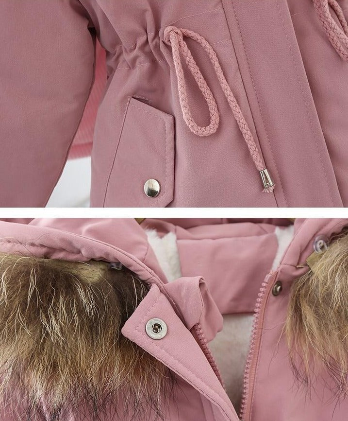 Girls Winter Coat With Fur Hood