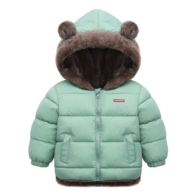 Boys Winter Puffer Coat With Fur Lining