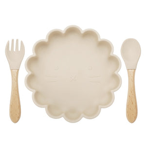 Silicon Plate, Fork & Spoon Set