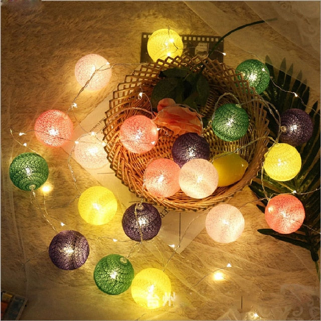 LED Cotton Ball Garland Lights – Little Jax