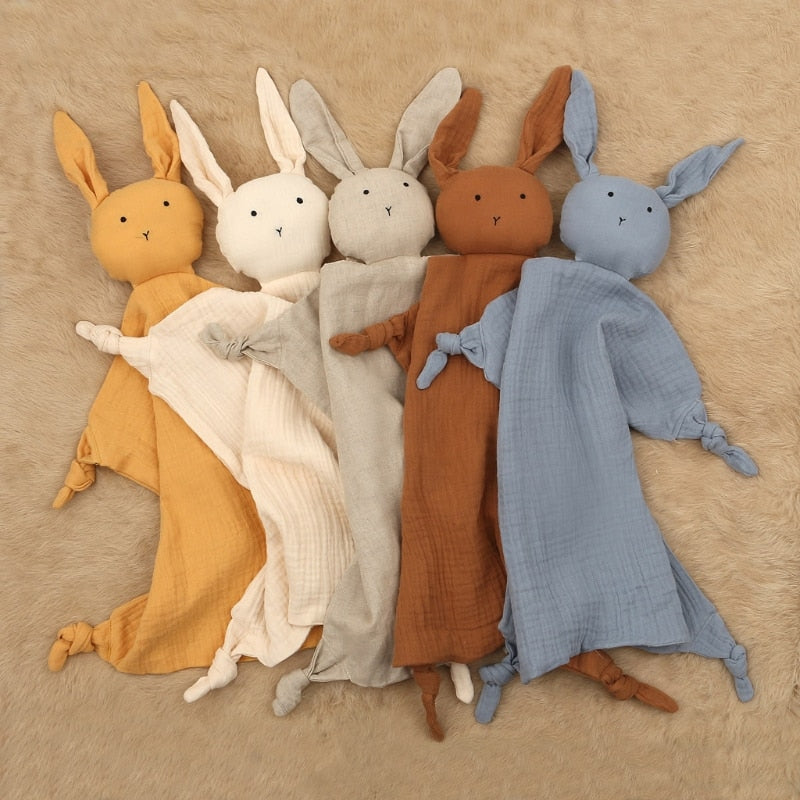 Baby Bunny Cotton Muslins New Baby Gift Muslin Cloth Infant Burp