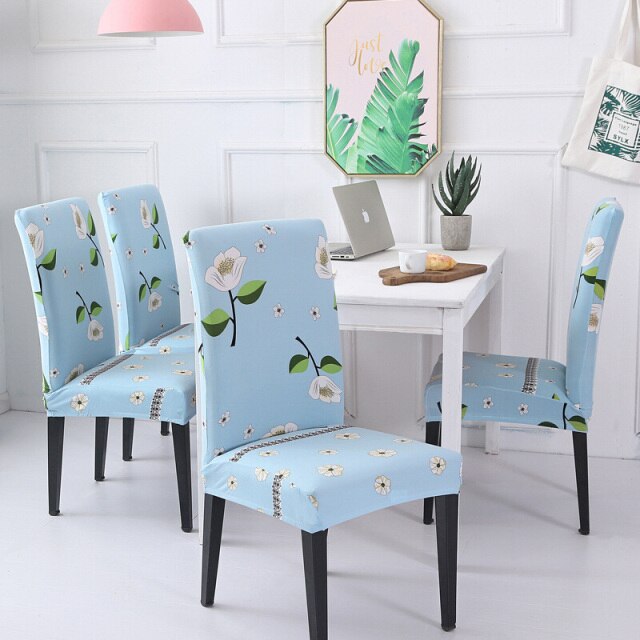 Teal dining room chair covers discount
