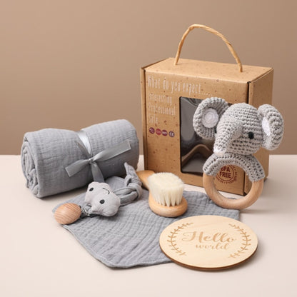 Babygeschenkmand met dierenthema