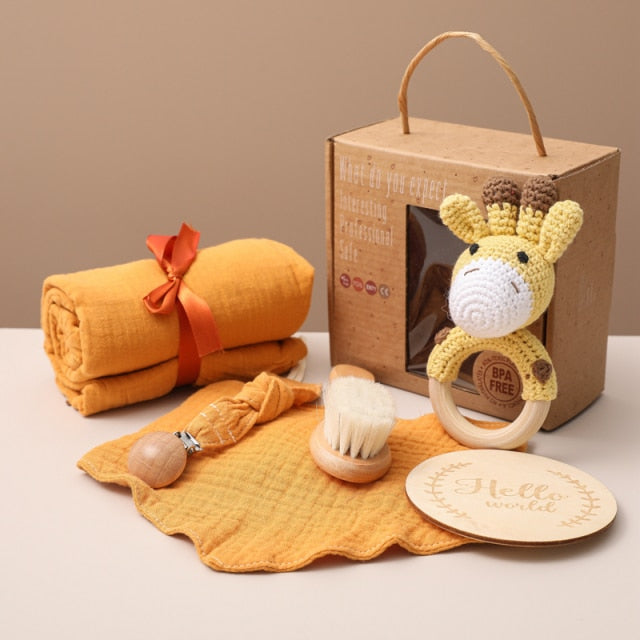 Babygeschenkmand met dierenthema