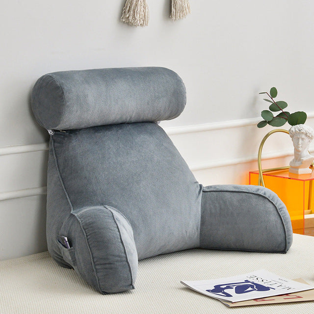 Back Support Pillow With Arms - Reading Cushion - Adjustable